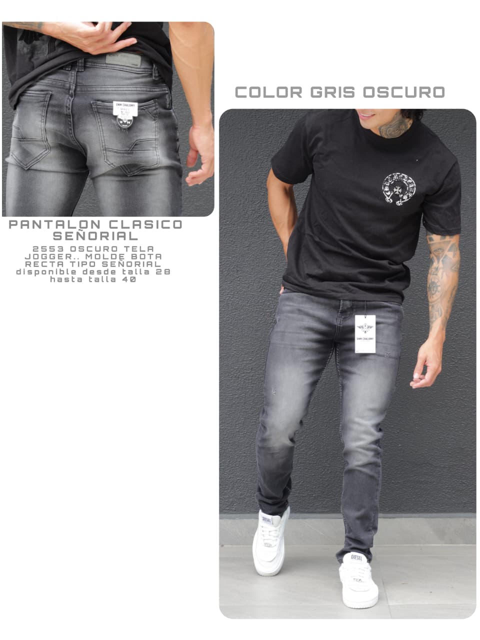 Jean Clásico Gris Oscuro